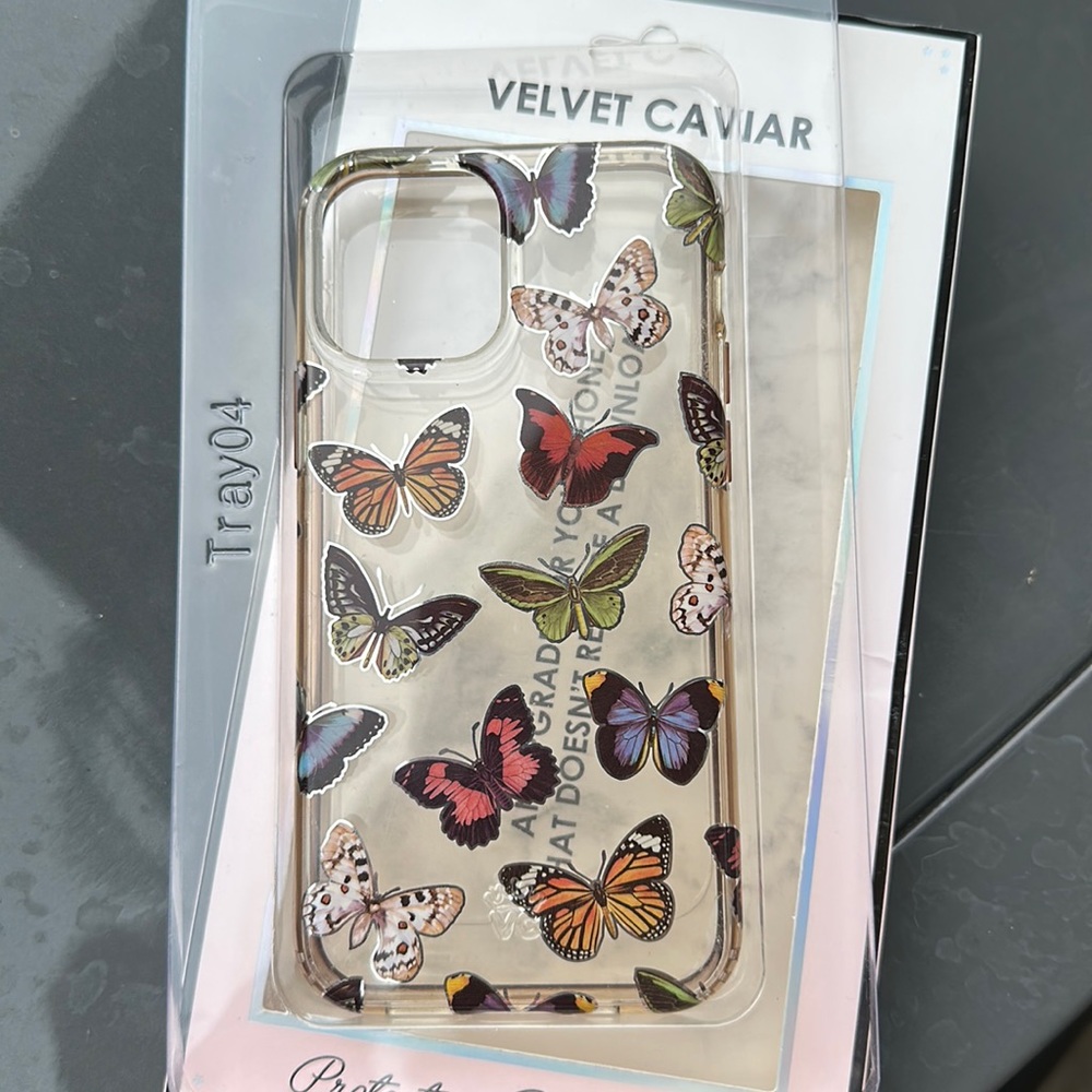 Velvet Caviar Vintage Butterfly iPhone 12 Pro Clear Case